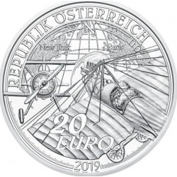Австрия 20 евро 2019 «Голубь Этриха» и Junkers 52 — серия «Навстречу небу», серебро Proof