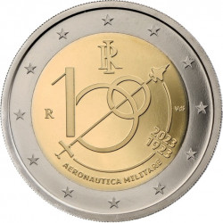 Италия 2 евро 2023 «100 лет Военно-воздушным силам Италии», Биметалл