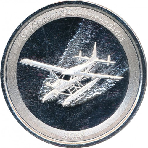 Восточные Карибы 2 доллара 2018 «Seaplane» Серебро 999, BU Восточные Карибы 2 доллара 2018 «Seaplane» Серебро 999, BU