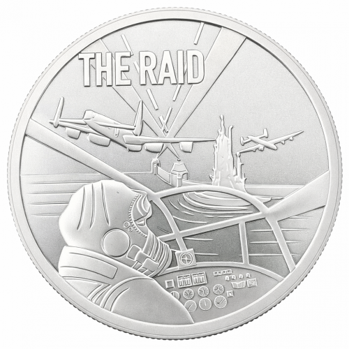 Остров Вознесения 1 крона 2023 RAF Dambusters — 80 лет рейда на дамбы, Proof, Cu-Ni с покрытием серебром .999