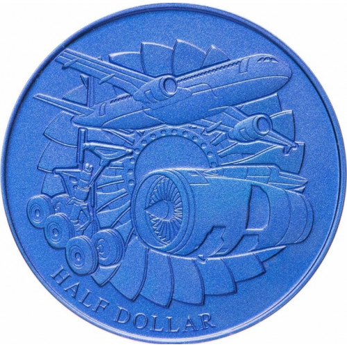 Фиджи 50 центов 2018 «Авиационная промышленность», анодированный титан 990, BU Фиджи 50 центов 2018 «Авиационная промышленность», анодированный титан 990, BU